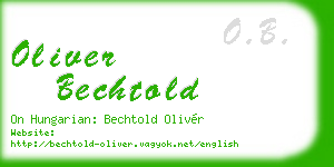 oliver bechtold business card